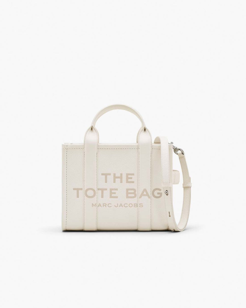 Marc Jacobs The Leather Small Tote Bag Cotton/Silver BAGS