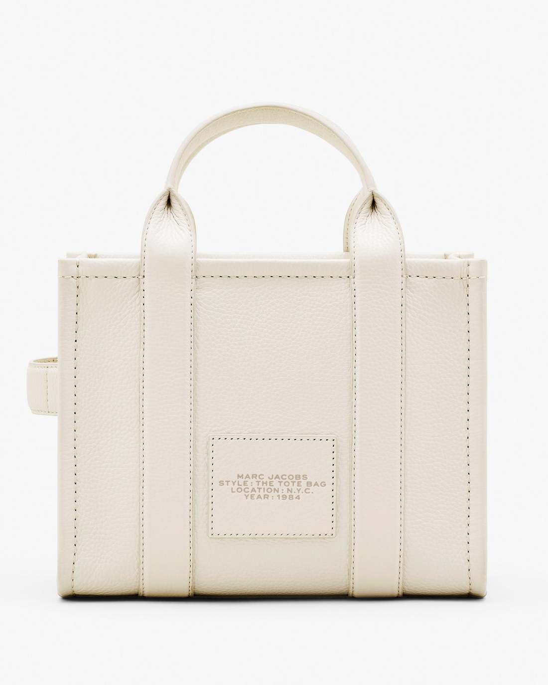 Marc Jacobs The Leather Small Tote Bag Cotton/Silver BAGS