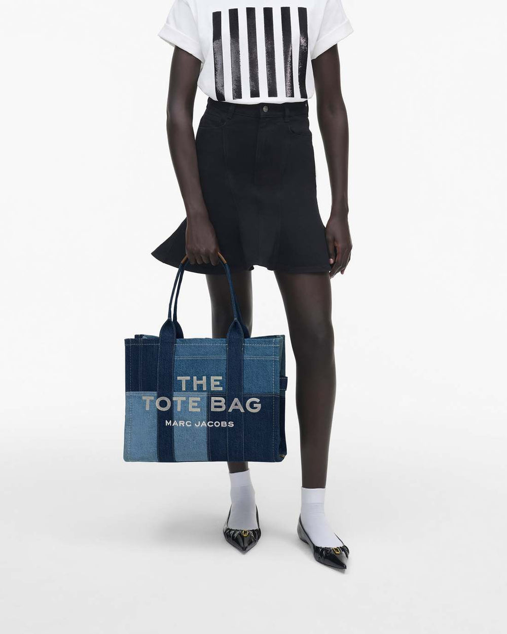 Marc Jacobs The Denim Large Tote Bag Blue Denim BAGS