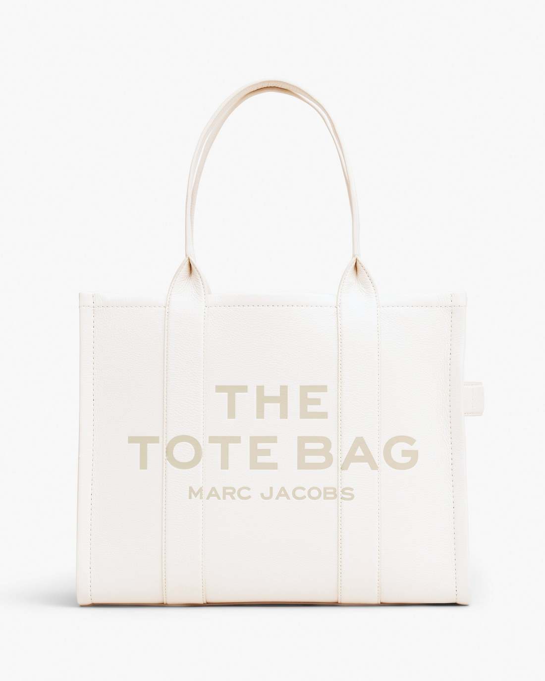 Marc Jacobs The Leather Large Tote Bag Cotton/Silver BAGS