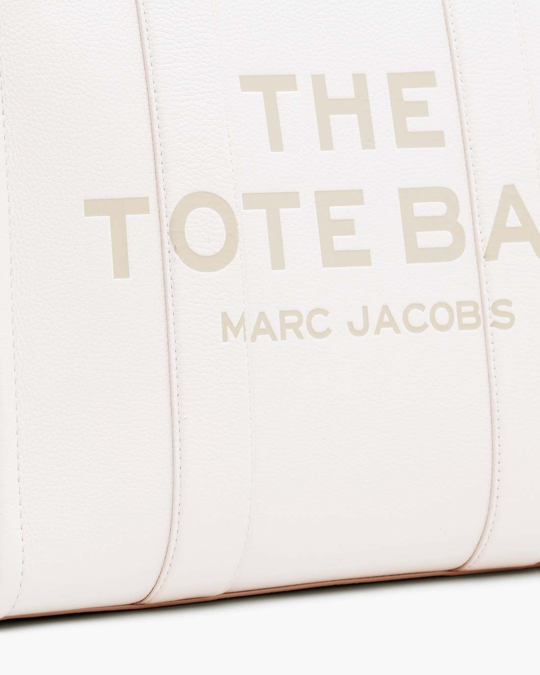 Marc Jacobs The Leather Large Tote Bag Cotton/Silver BAGS