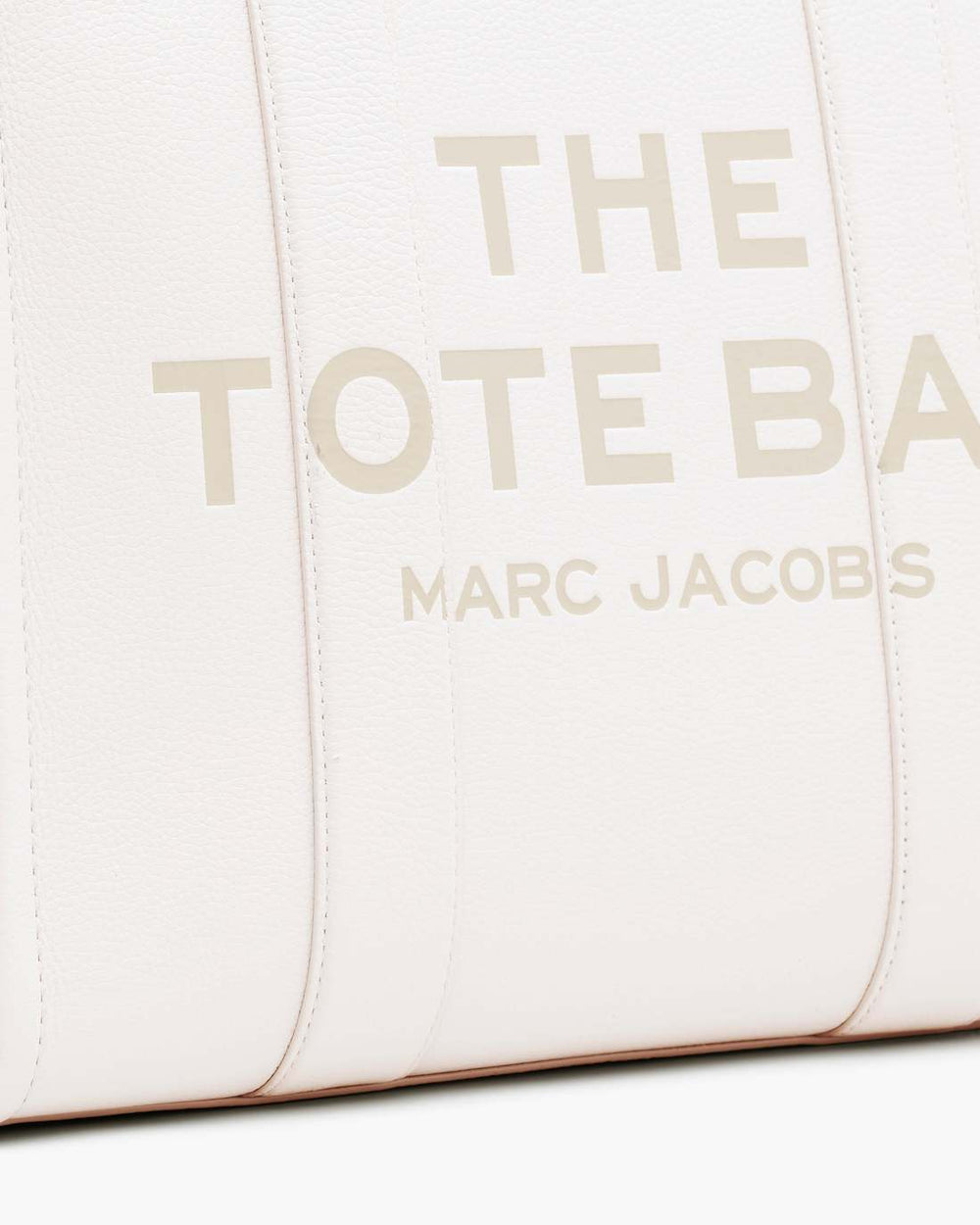 Marc Jacobs The Leather Large Tote Bag Cotton/Silver BAGS