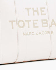 Marc Jacobs The Leather Large Tote Bag Cotton/Silver BAGS
