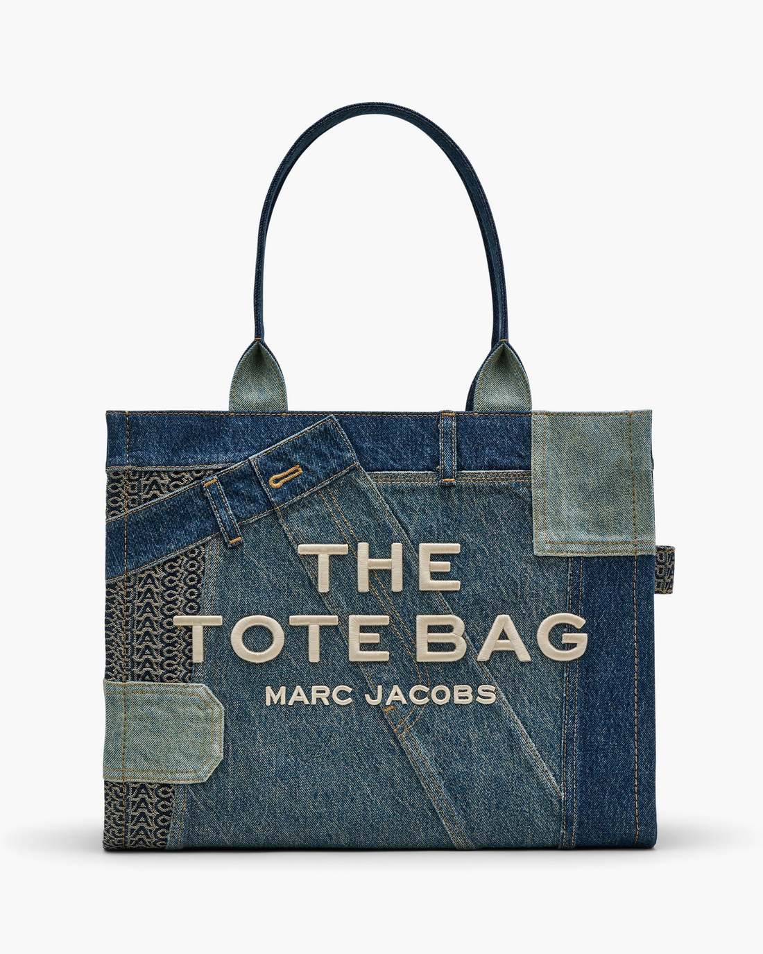 Marc Jacobs The Deconstructed Denim Large Tote Bag Indigo Multi BAGS
