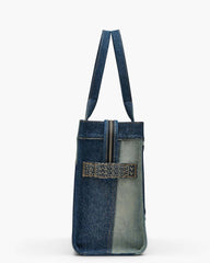 Marc Jacobs The Deconstructed Denim Large Tote Bag Indigo Multi BAGS