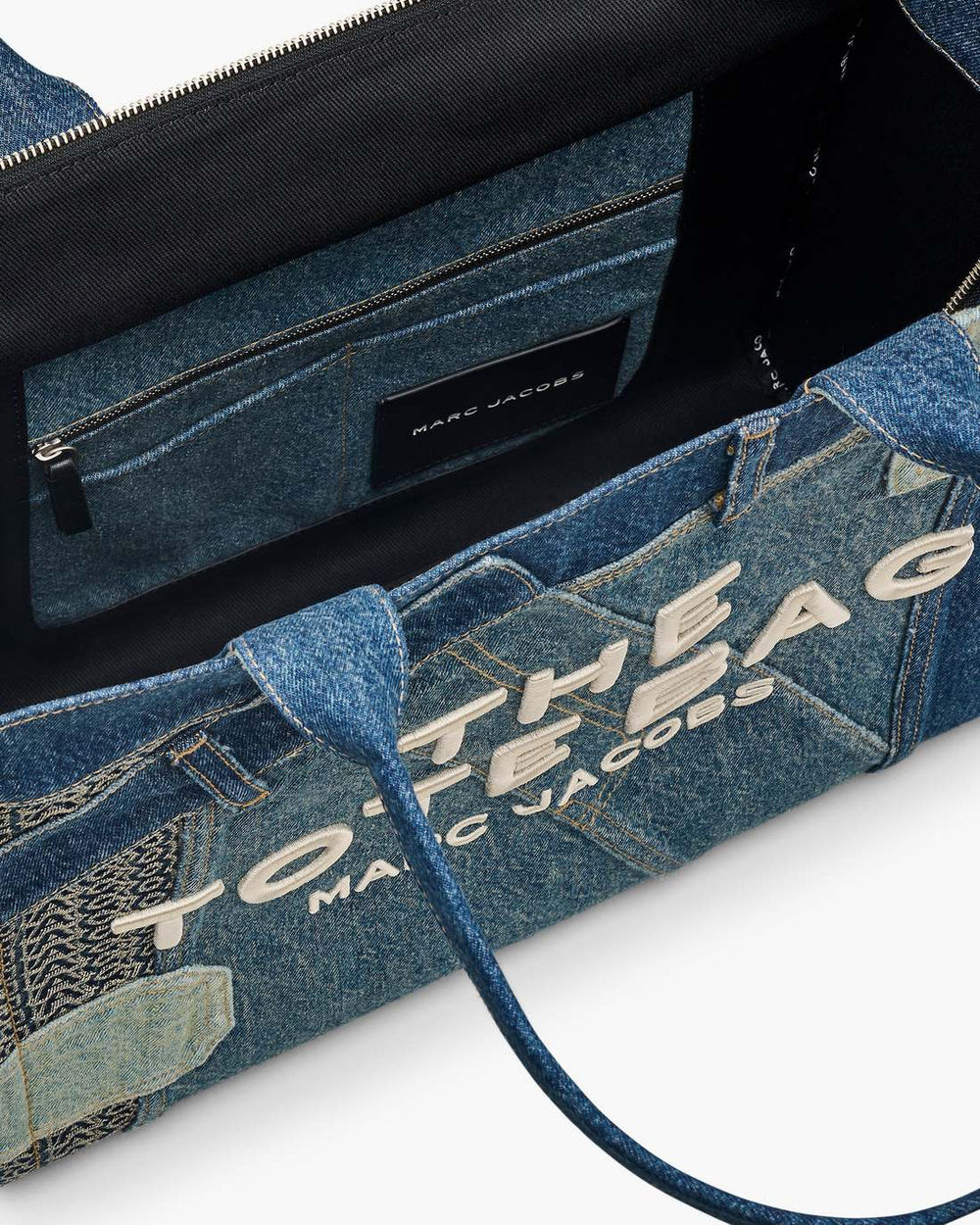 Marc Jacobs The Deconstructed Denim Large Tote Bag Indigo Multi BAGS