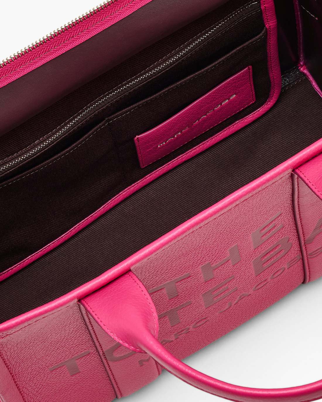 Marc Jacobs The Leather Medium Tote Bag Raspberry Pink BAGS|NEW ARRIVALS