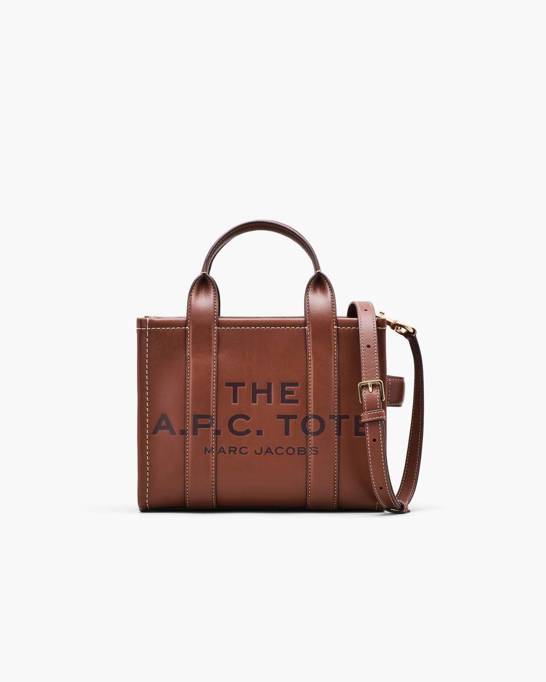 Marc Jacobs The A.P.C. X Marc Jacobs Leather Small Tote Bag Hazelnut BAGS