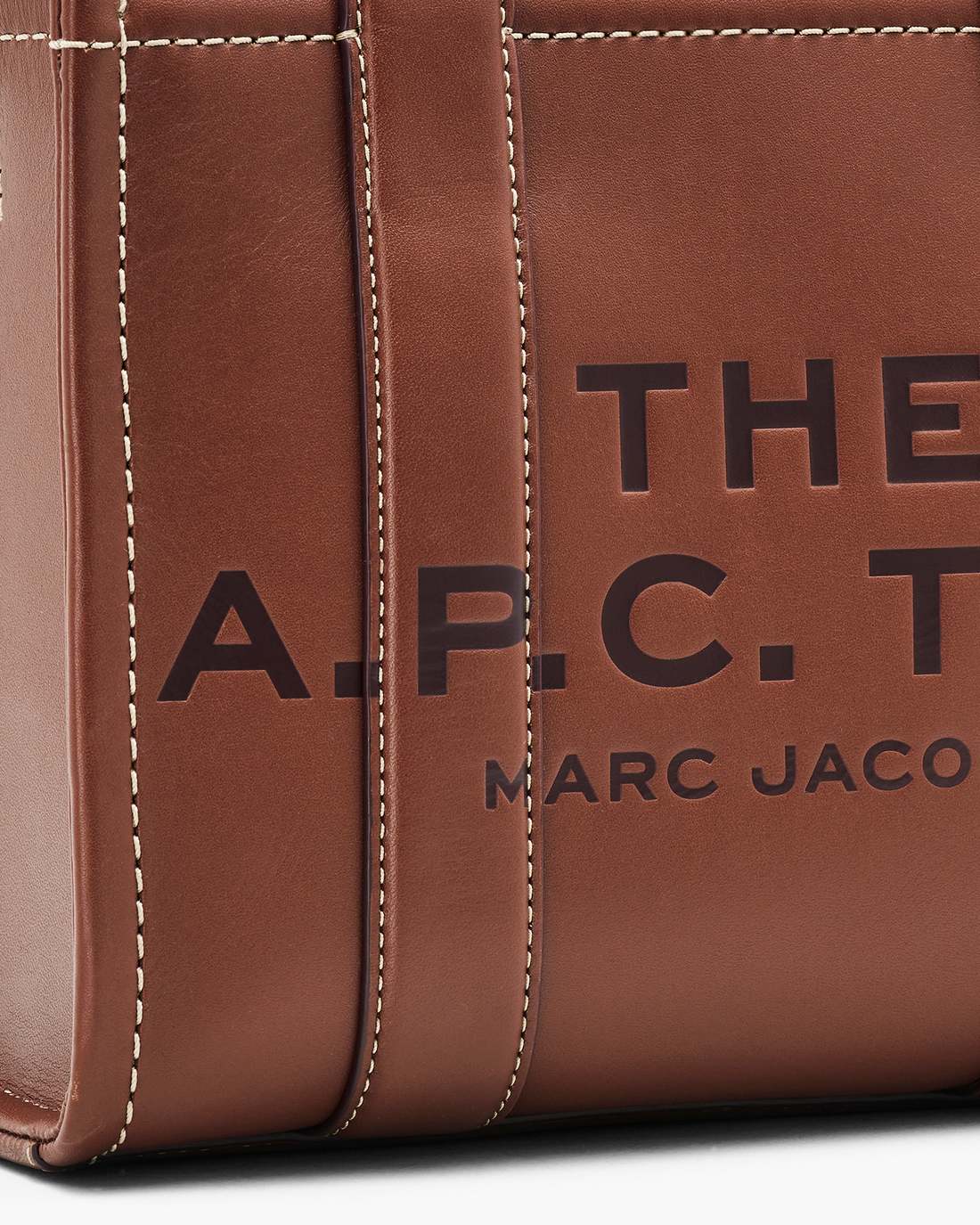 Marc Jacobs The A.P.C. X Marc Jacobs Leather Small Tote Bag Hazelnut BAGS