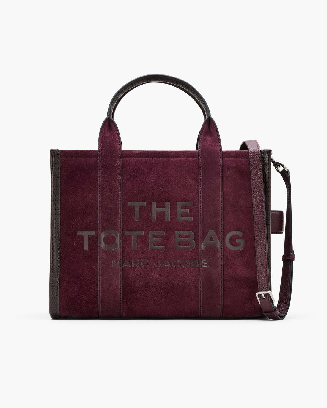 Marc Jacobs The Suede Medium Tote Bag Dark Plum BAGS