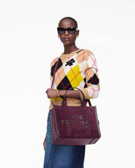 Marc Jacobs The Suede Medium Tote Bag Dark Plum BAGS