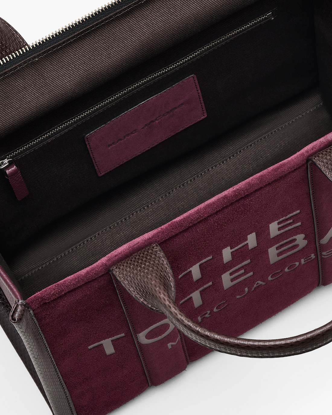 Marc Jacobs The Suede Medium Tote Bag Dark Plum BAGS