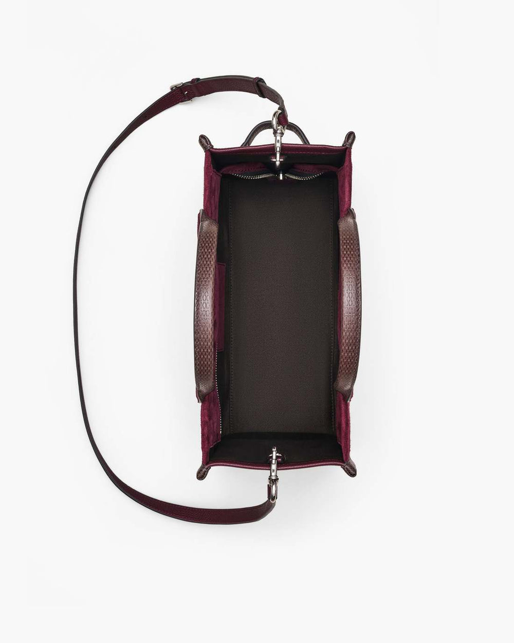 Marc Jacobs The Suede Medium Tote Bag Dark Plum BAGS