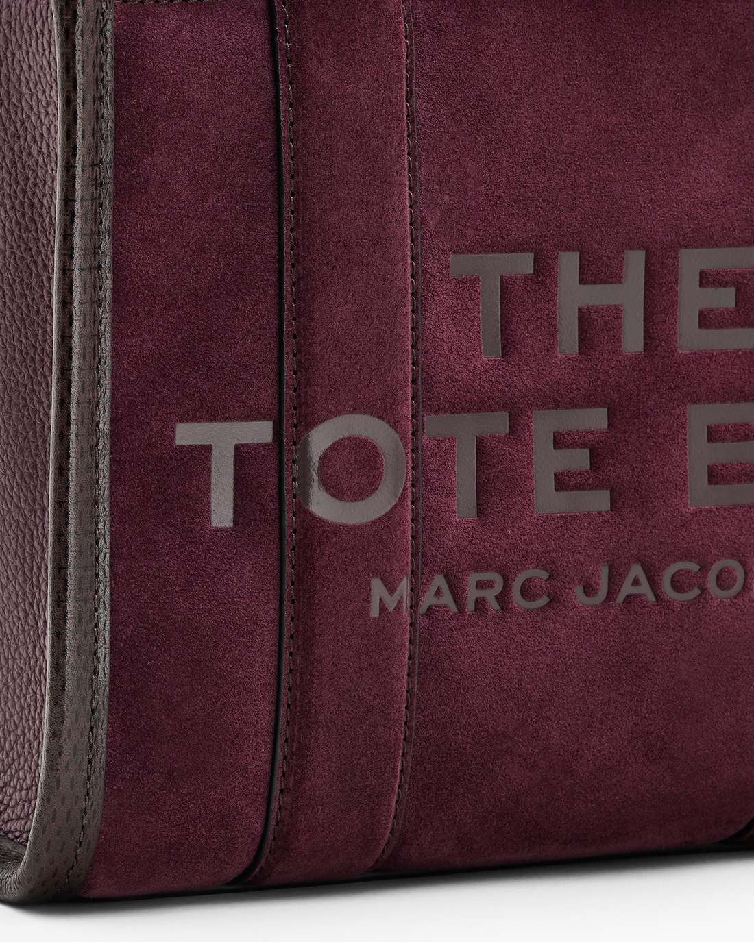 Marc Jacobs The Suede Small Tote Bag Dark Plum BAGS