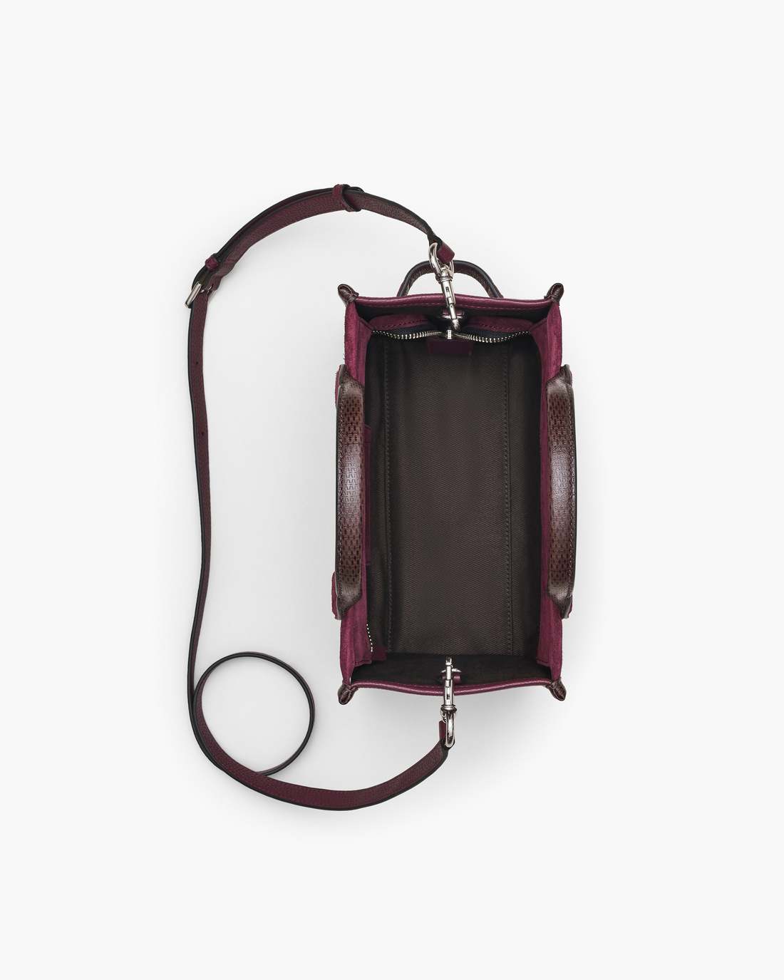 Marc Jacobs The Suede Small Tote Bag Dark Plum BAGS