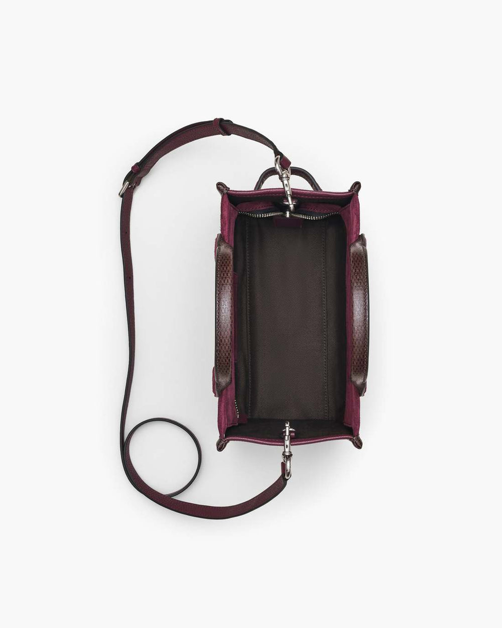 Marc Jacobs The Suede Small Tote Bag Dark Plum BAGS