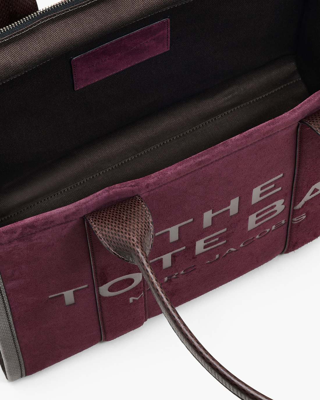 Marc Jacobs The Suede Large Tote Bag Dark Plum BAGS