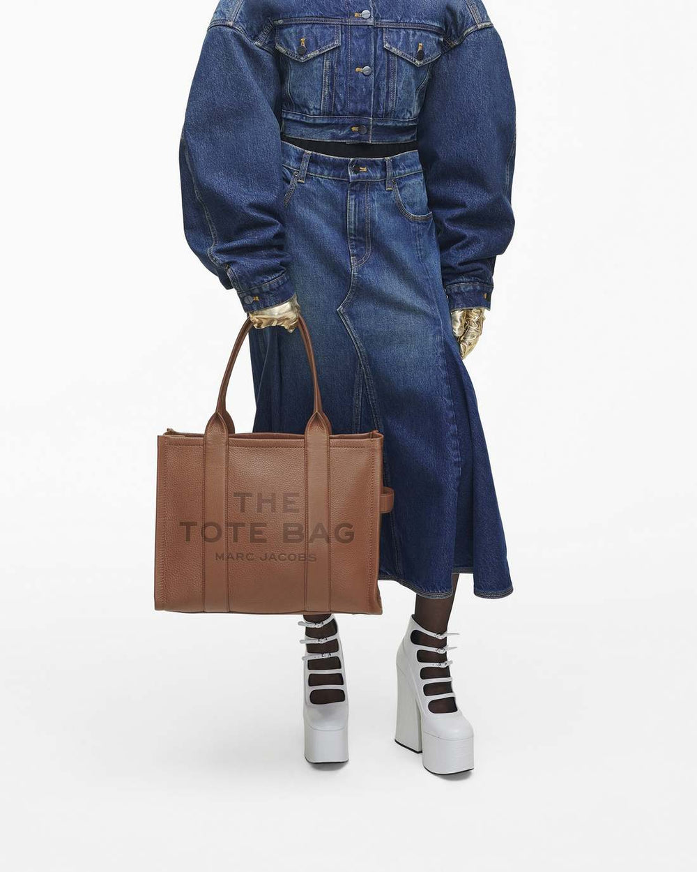 Marc Jacobs The Leather Large Tote Bag Argan Oil BAGS