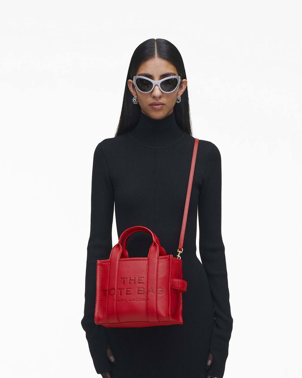Marc Jacobs The Leather Small Tote Bag True Red BAGS