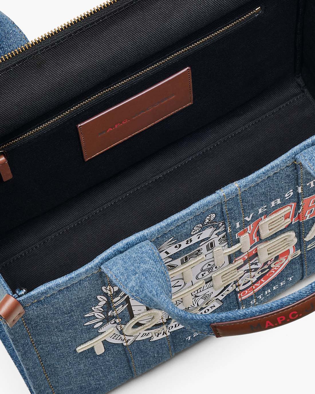 Marc Jacobs The A.P.C. X Marc Jacobs Denim Medium Tote Bag Washed Indigo BAGS