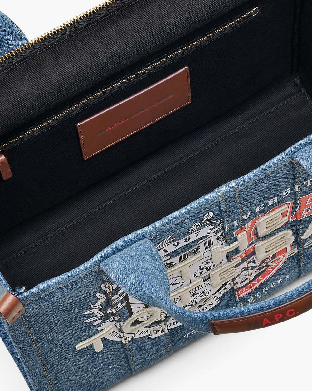 Marc Jacobs The A.P.C. X Marc Jacobs Denim Medium Tote Bag Washed Indigo BAGS