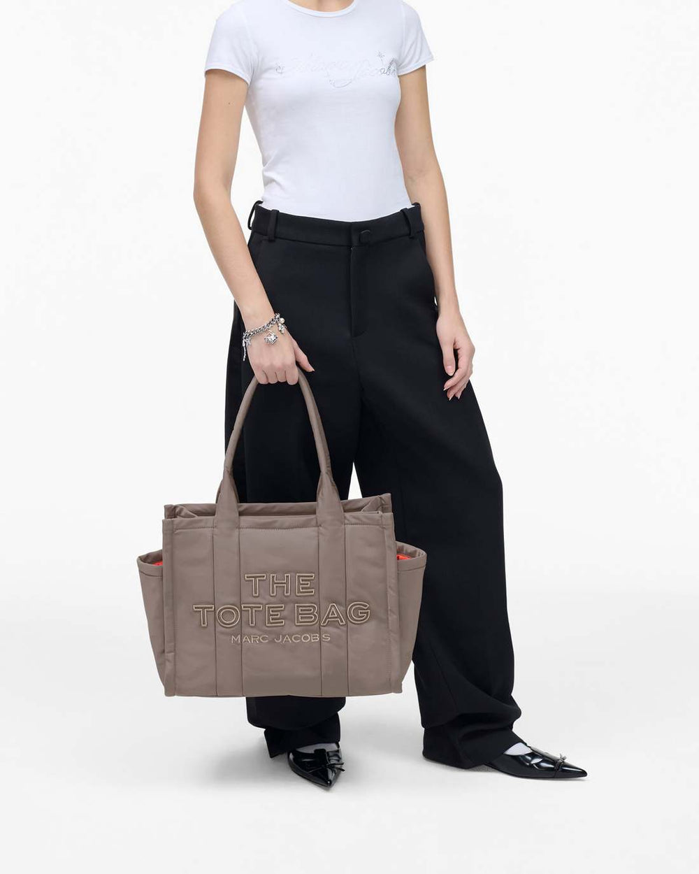 Marc Jacobs The Puffy Nylon Large Tote Bag Cement BAGS