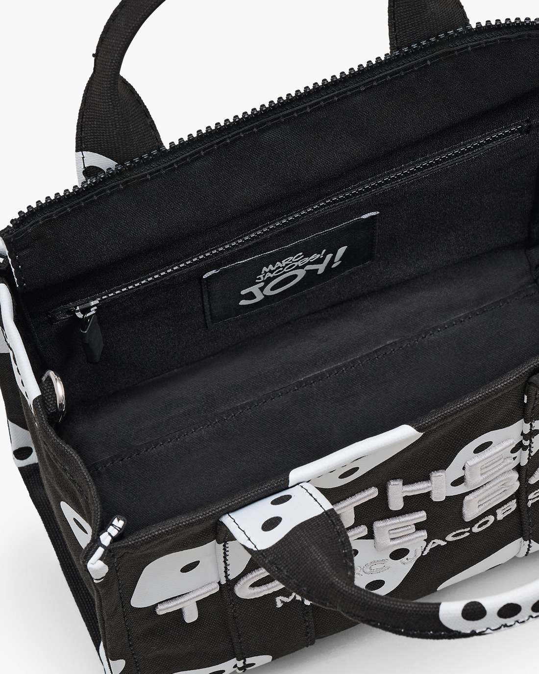 Marc Jacobs Derrick Adams X Marc Jacobs Canvas Small Tote Bag Black/White BAGS