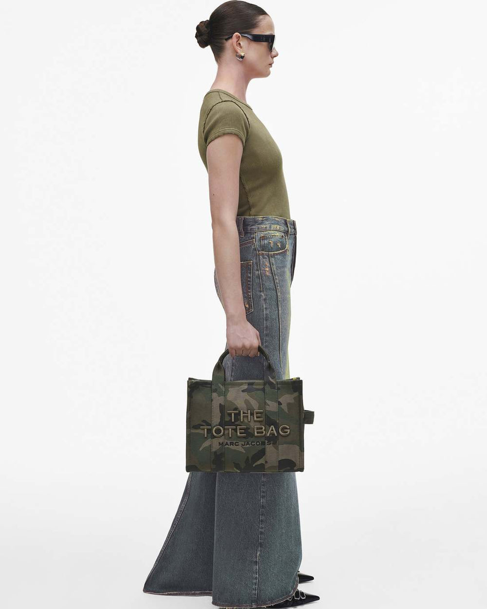 Marc Jacobs The Camo Jacquard Medium Tote Bag Camo Multi BAGS