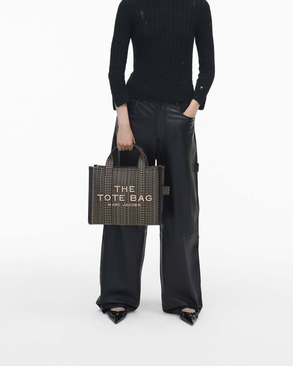 Marc Jacobs The Monogram Jacquard Medium Tote Bag Beige Multi BAGS