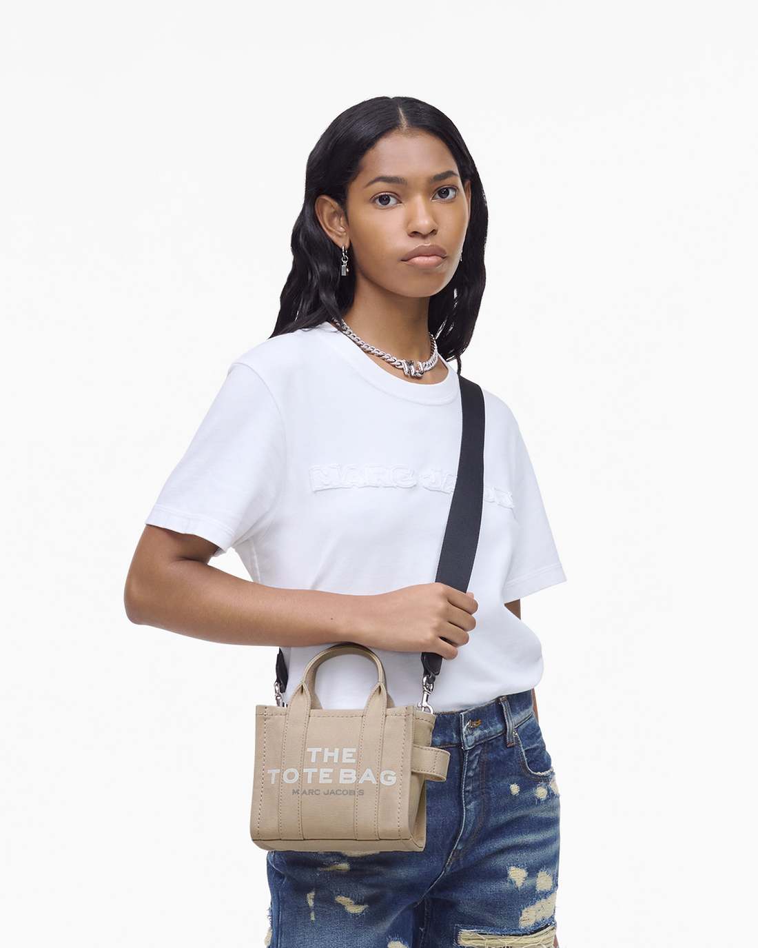 Marc Jacobs The Canvas Crossbody Tote Bag Beige BAGS