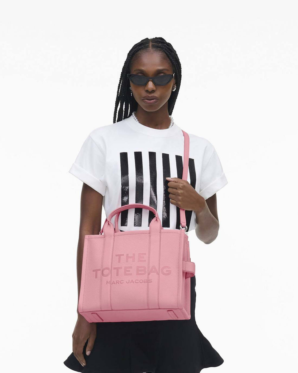 Marc Jacobs The Leather Medium Tote Bag Ribbon Pink BAGS