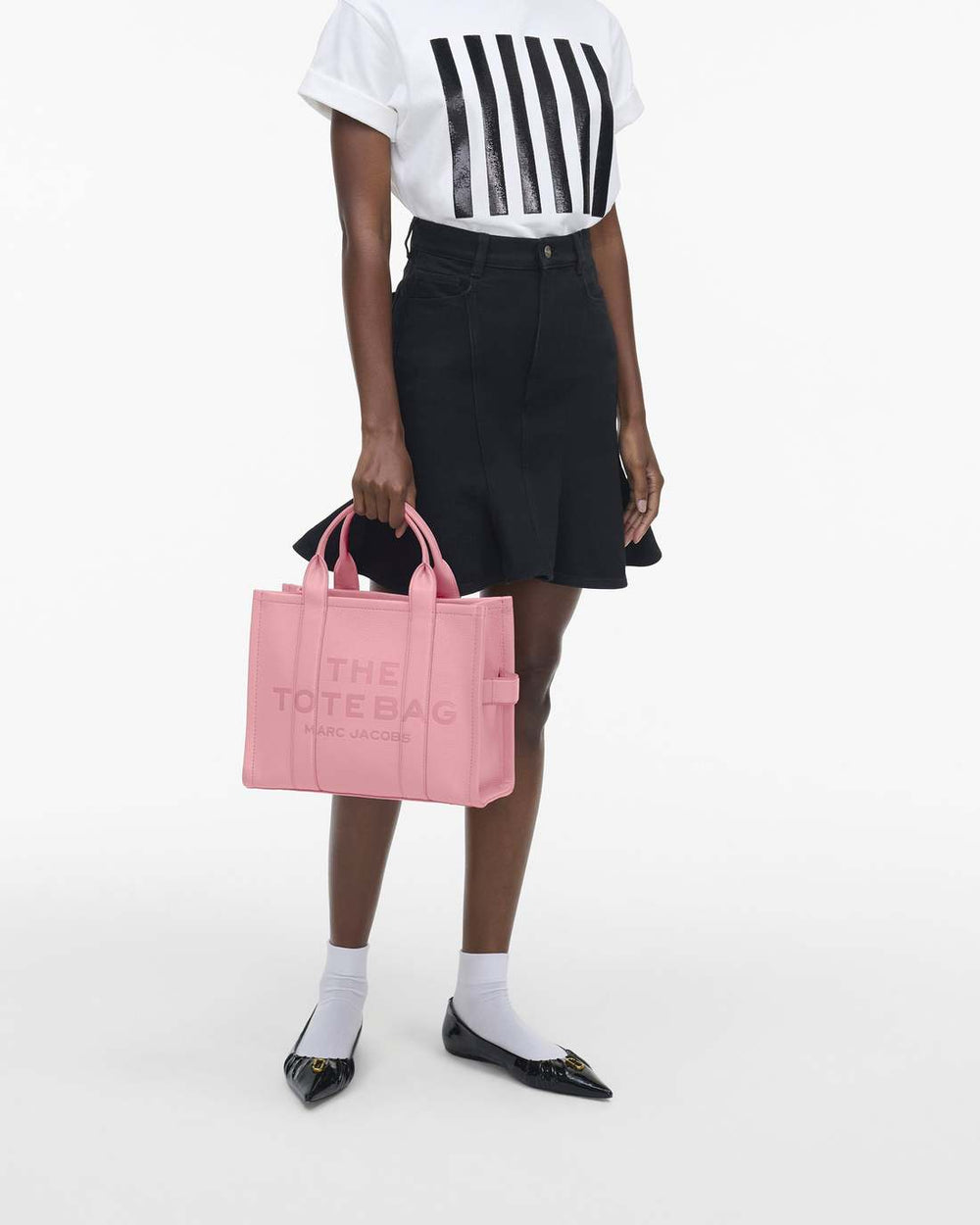 Marc Jacobs The Leather Medium Tote Bag Ribbon Pink BAGS