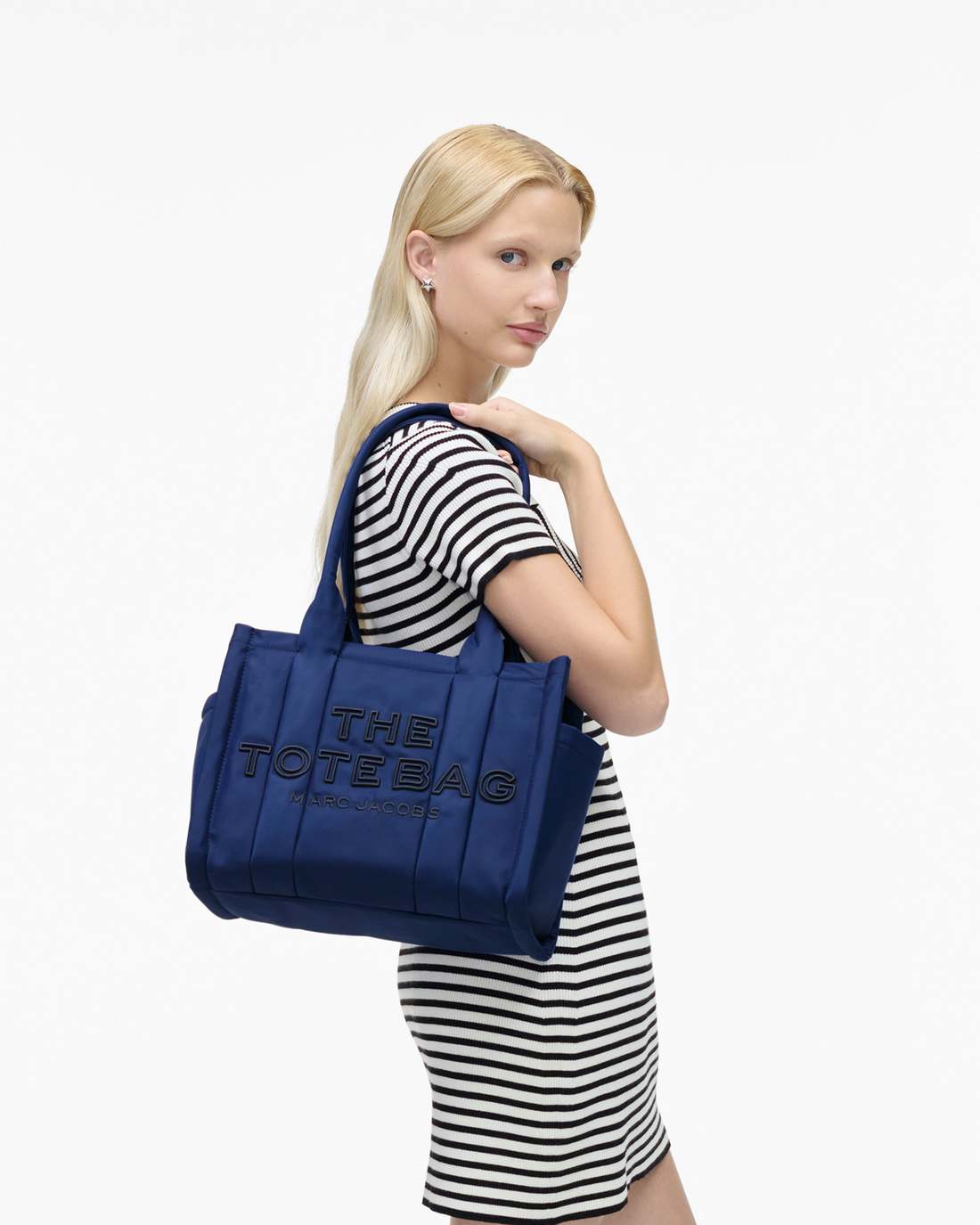 Marc Jacobs The Puffy Nylon Medium Tote Bag Blue Sea BAGS