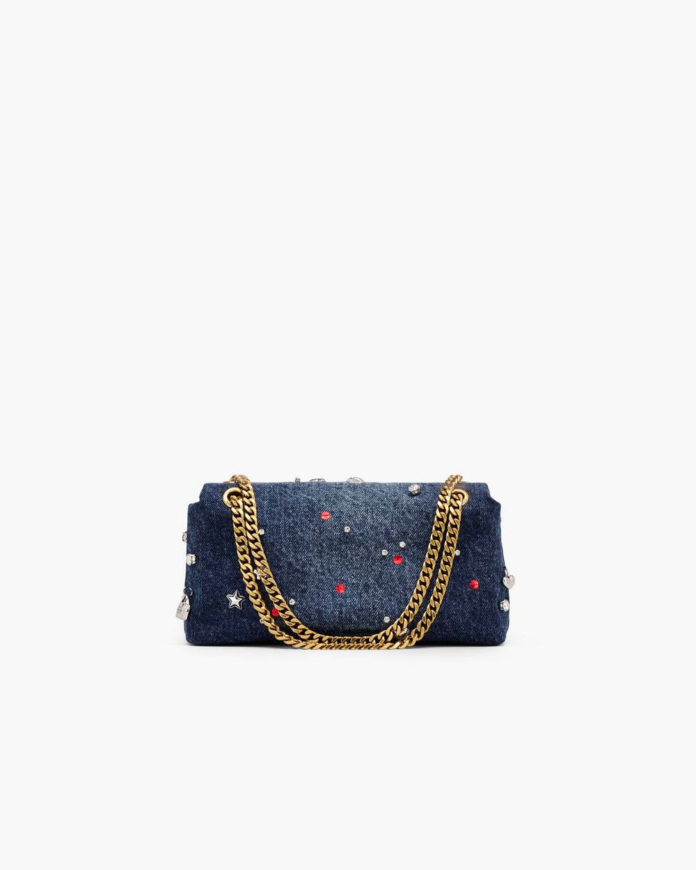 Marc Jacobs The Trinket Charm Denim Dual Chain Mini Bag Medium Wash Multi BAGS|WALLETS|NEW ARRIVALS