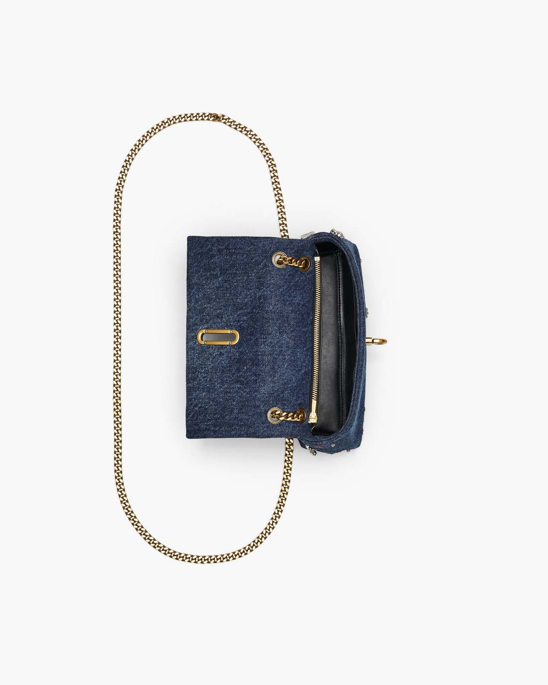 Marc Jacobs The Trinket Charm Denim Dual Chain Mini Bag Medium Wash Multi BAGS|WALLETS|NEW ARRIVALS