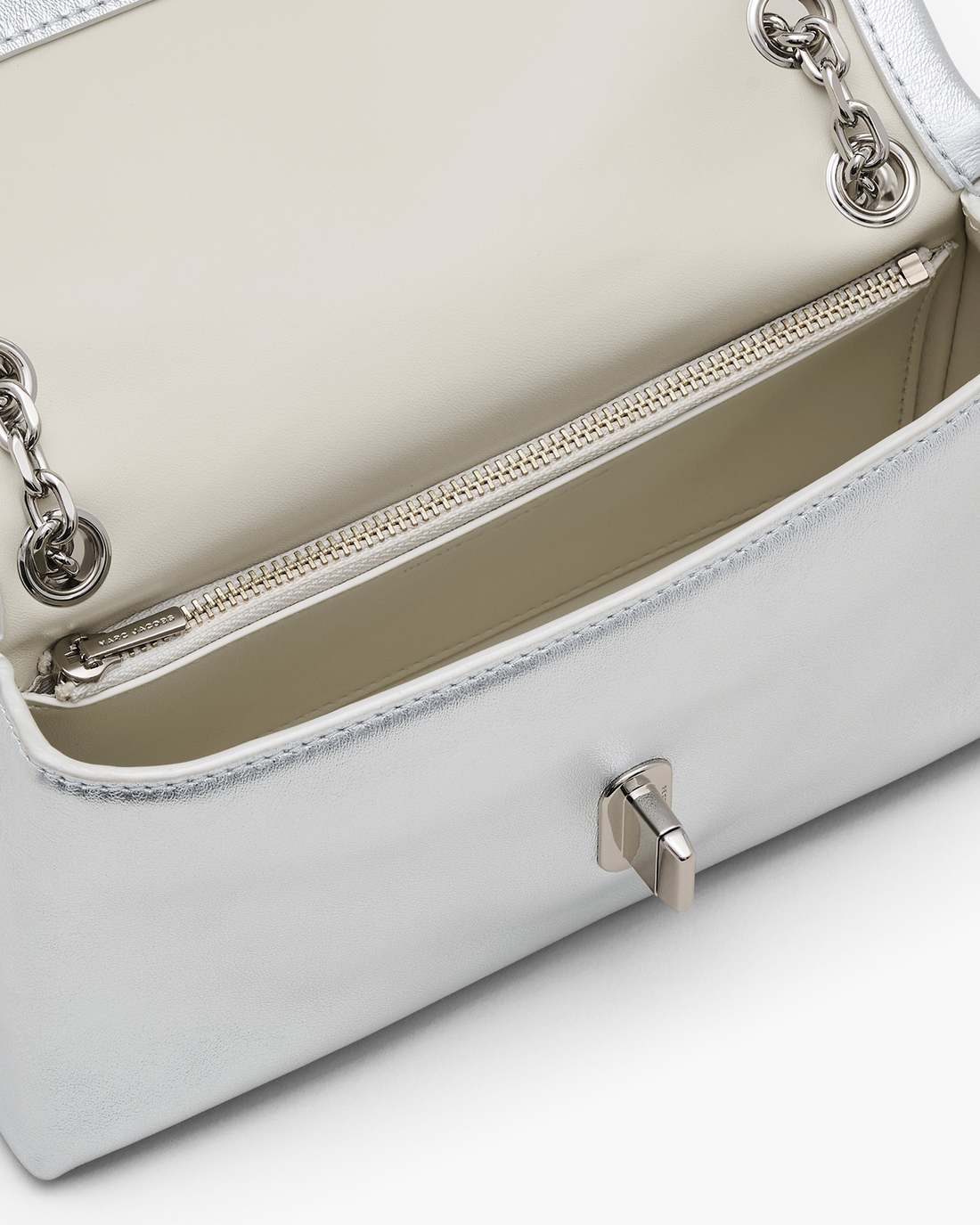 Marc Jacobs The Metallic Dual Chain Mini Bag Silver BAGS