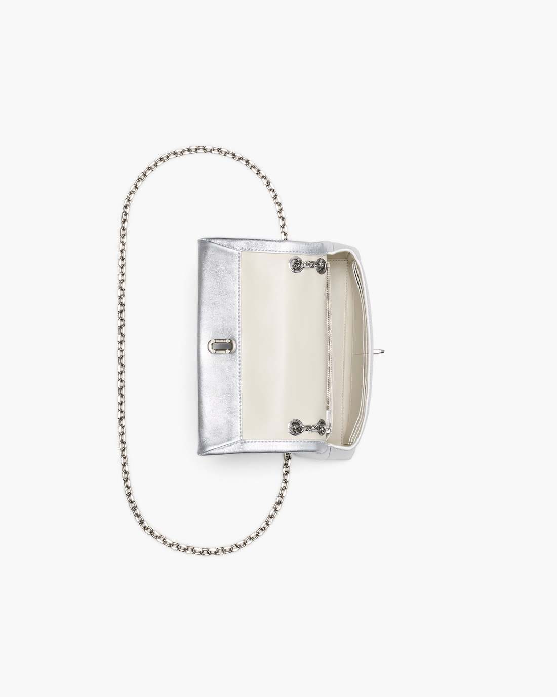 Marc Jacobs The Metallic Dual Chain Mini Bag Silver BAGS