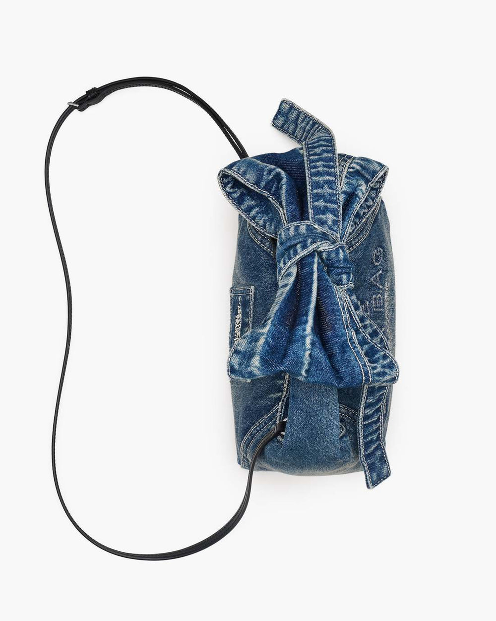 Marc Jacobs The Bow Denim Mini Sack Bag Medium Wash Indigo BAGS