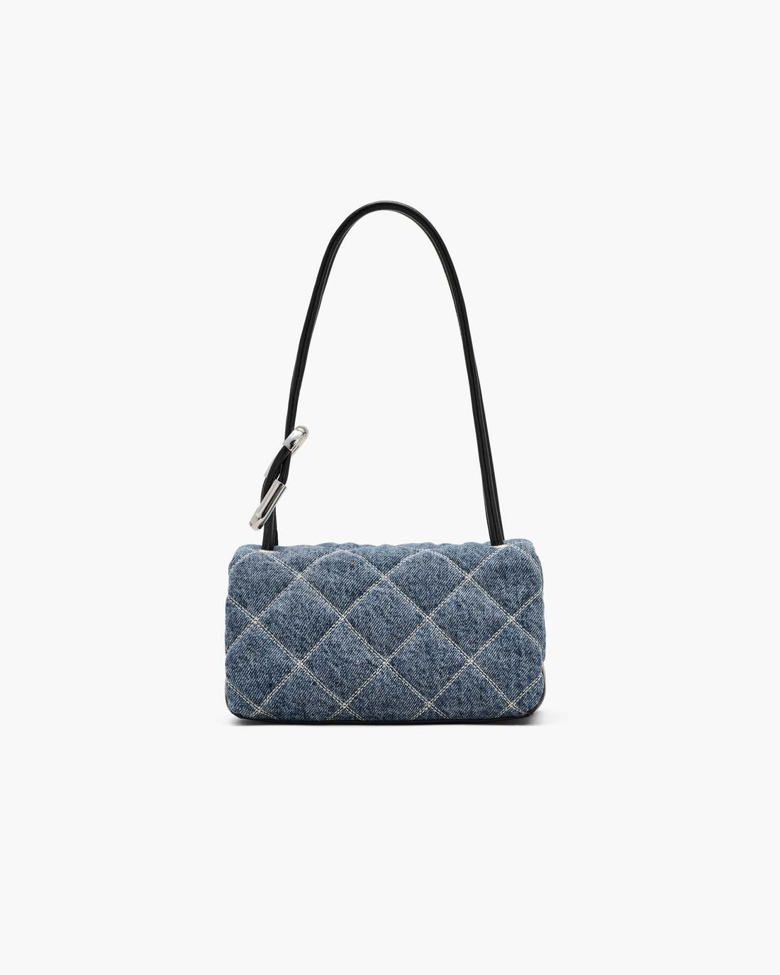 Marc Jacobs The Quilted Denim Mini Dual Shoulder Bag Light Wash Indigo BAGS
