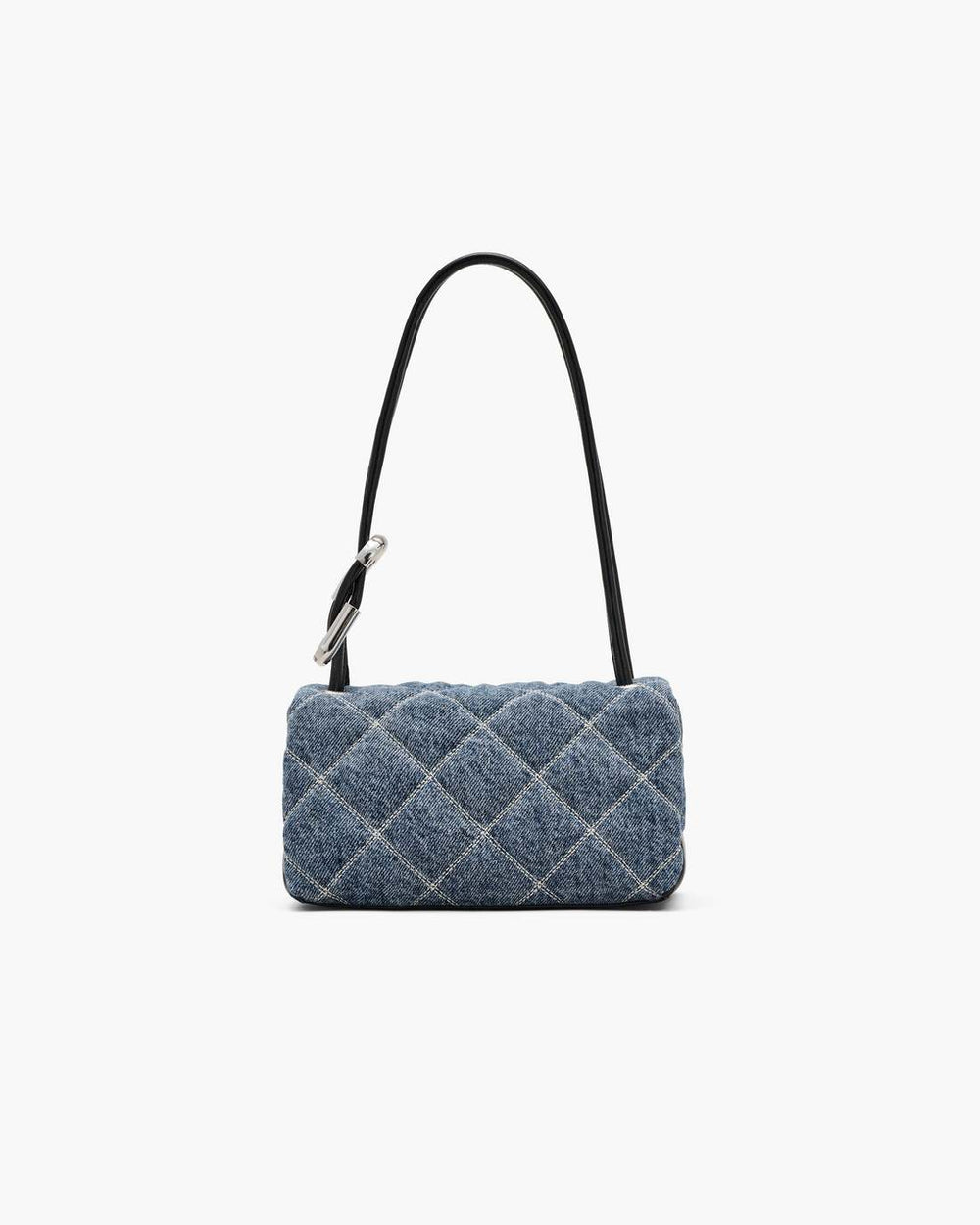 Marc Jacobs The Quilted Denim Mini Dual Shoulder Bag Light Wash Indigo BAGS