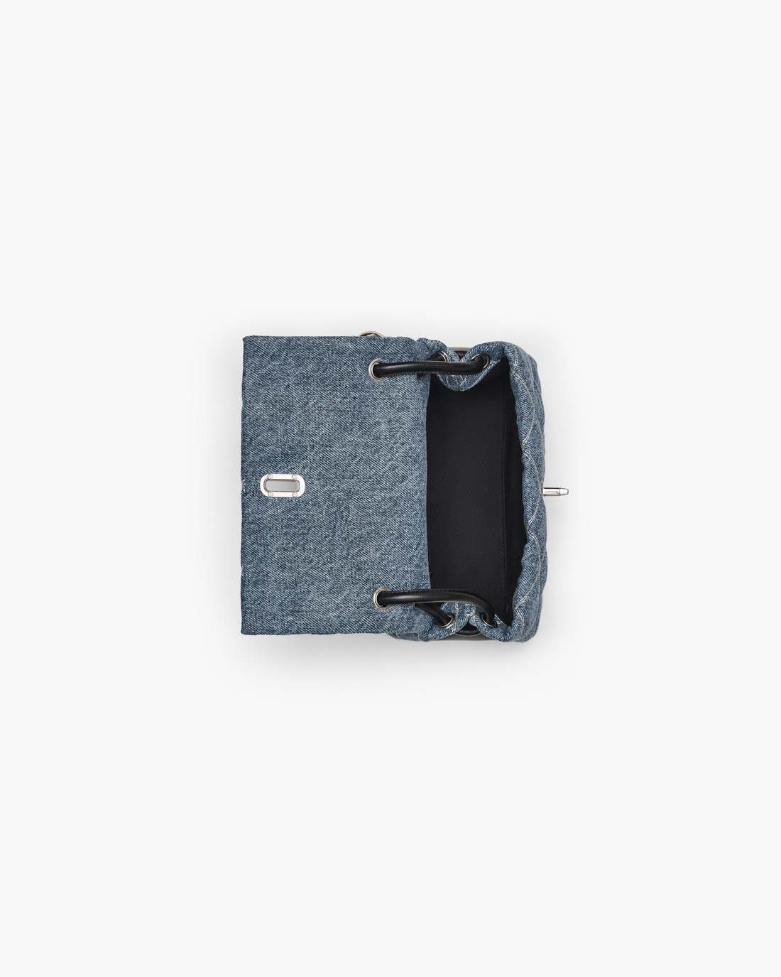 Marc Jacobs The Quilted Denim Mini Dual Shoulder Bag Light Wash Indigo BAGS