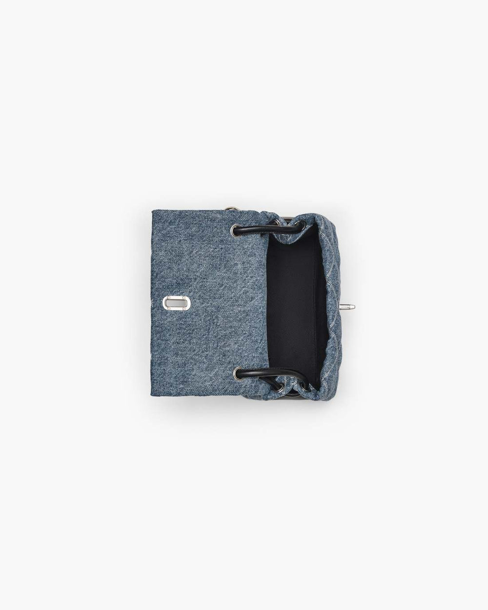Marc Jacobs The Quilted Denim Mini Dual Shoulder Bag Light Wash Indigo BAGS