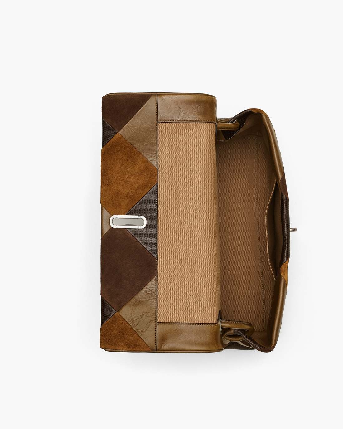 Marc Jacobs The Suede Patchwork Large Dual Bag Brown Multi BAGS