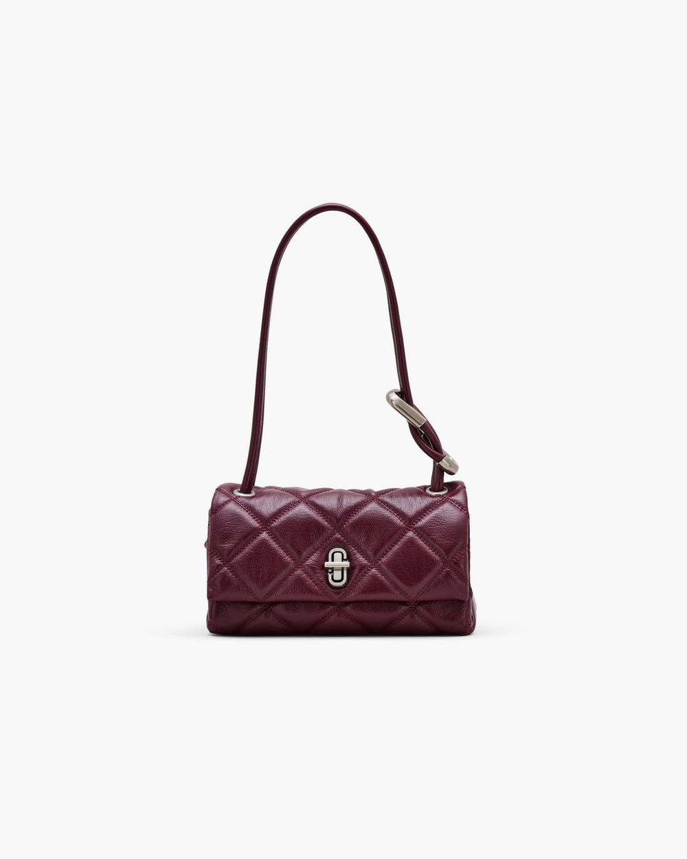 Marc Jacobs The Quilted Mini Dual Shoulder Bag Dark Plum BAGS