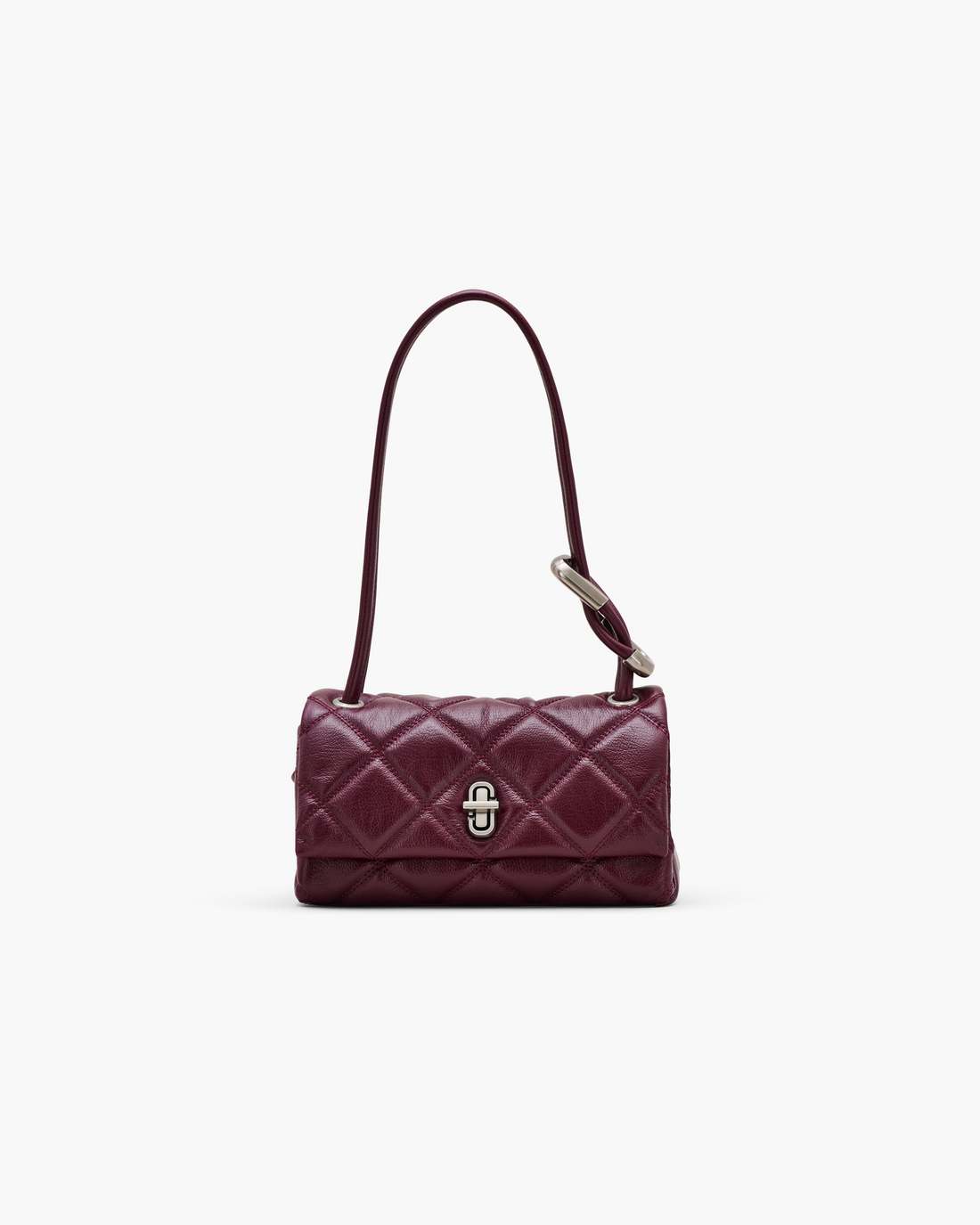 Marc Jacobs The Quilted Mini Dual Shoulder Bag Dark Plum BAGS