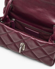 Marc Jacobs The Quilted Mini Dual Shoulder Bag Dark Plum BAGS