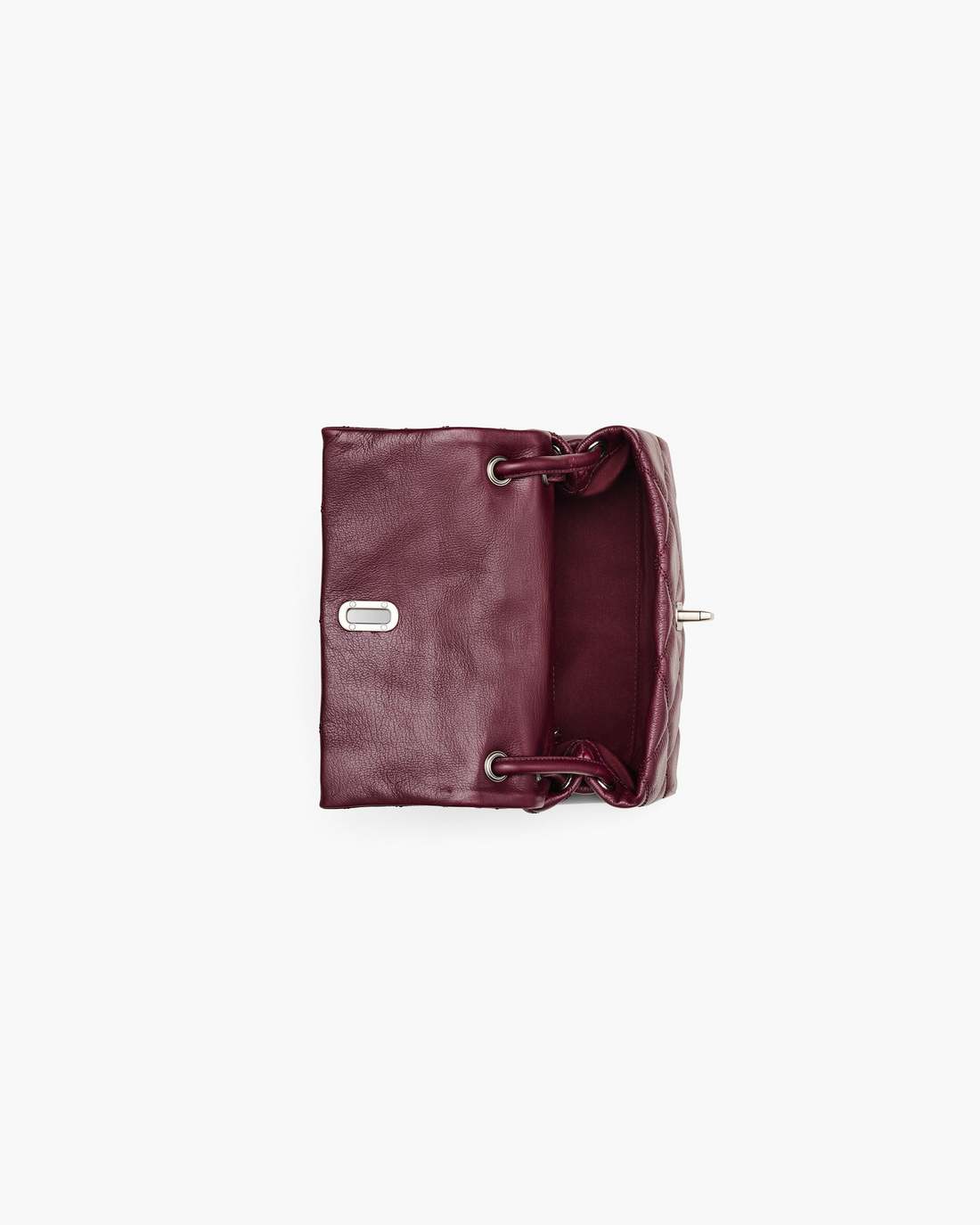 Marc Jacobs The Quilted Mini Dual Shoulder Bag Dark Plum BAGS