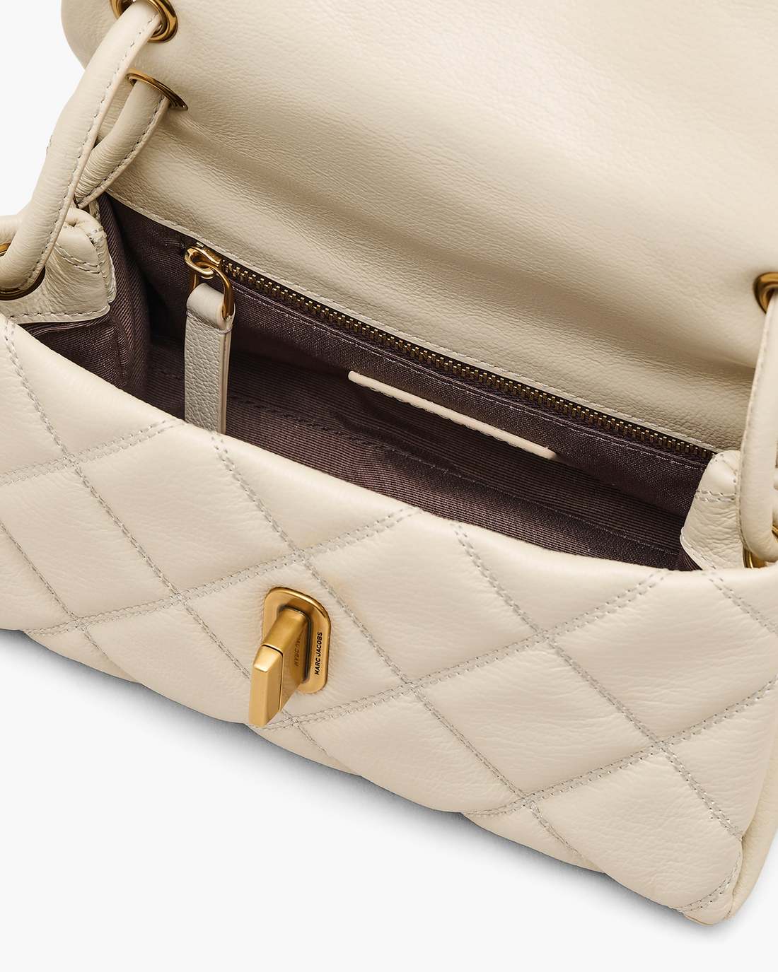 Marc Jacobs The Quilted Mini Dual Shoulder Bag Cloud White BAGS