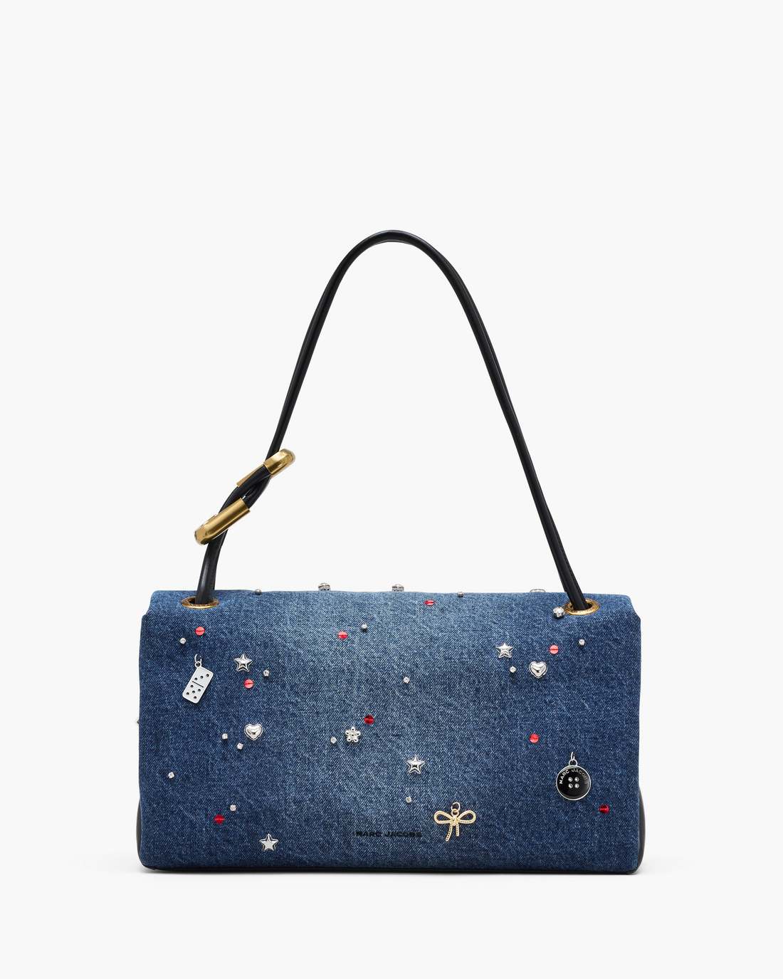 Marc Jacobs The Trinket Charm Denim Large Dual Bag Medium Wash Multi BAGS|NEW ARRIVALS