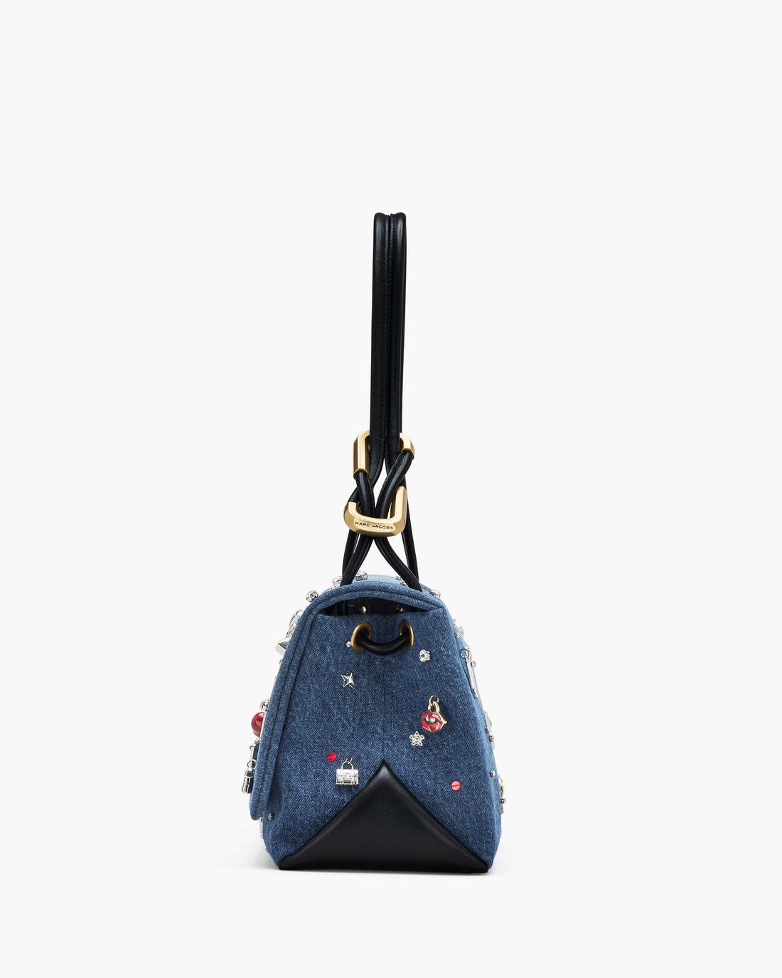 Marc Jacobs The Trinket Charm Denim Large Dual Bag Medium Wash Multi BAGS|NEW ARRIVALS